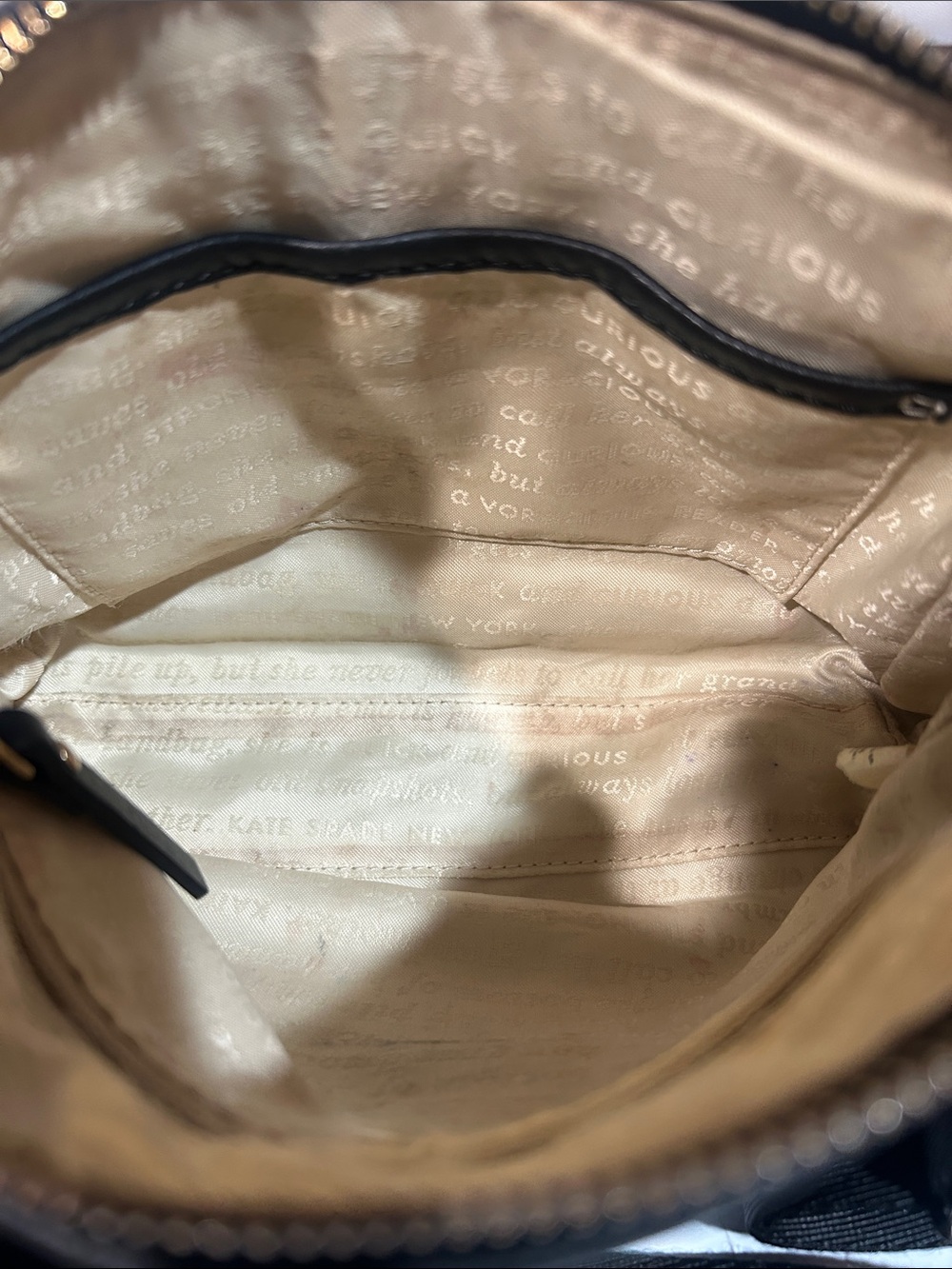 kate spade Black and Cream Leather Crossbody Bag - Picture 4 of 9